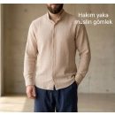 Hakim Yaka yazlık müslin kumaş gömlek